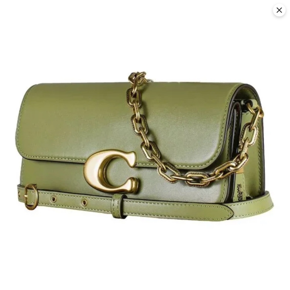 Coach Idol 23 Bag Moss Green Calf Leather Crossbody NWT